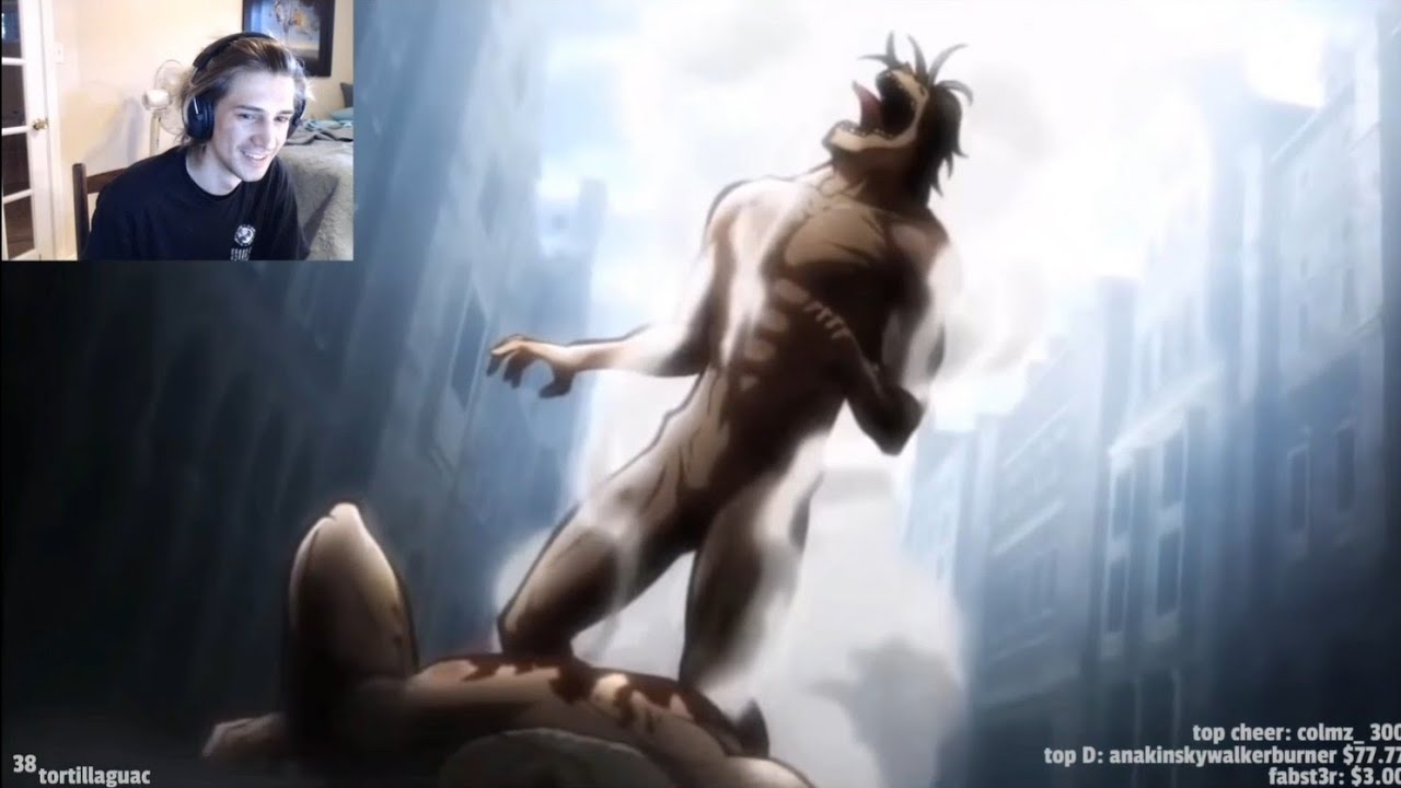 xQc reacts to Anime and Game Cinematics