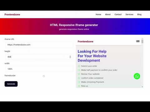 html responsive iframe