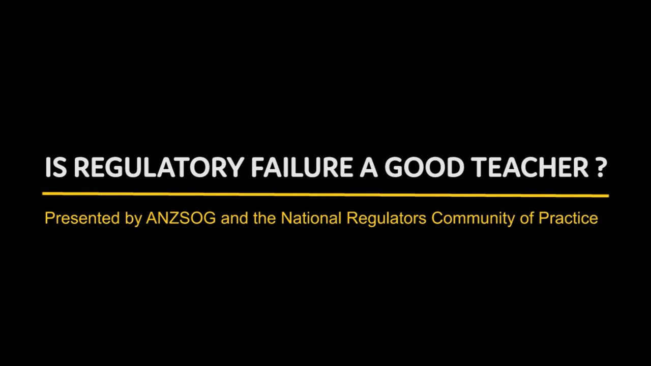 Is regulatory failure a good teacher?