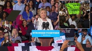 Hillary Slams Heckler Who Shouted 'Bill Clinton Is a Rapist' at Campaign Rally