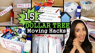 15 DOLLAR TREE MOVING HACKS to make your MOVE EASIER - $1 Smart Ways to Organize Your Stuff