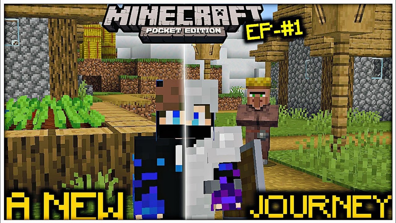 A new journey begin || minecraft pe survival series #1 || minecraft pe ...