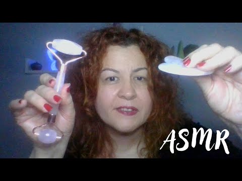 ✨ASMR| Masaje Facial| Rodillo CUARZO ROSA| Susurro de dedos
