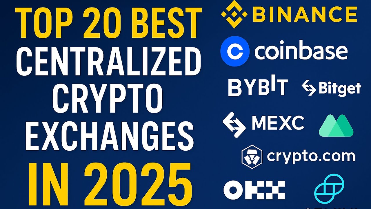 Top 20 Centralized Crypto Exchanges (CEXs) in 2025!? #Binance #Coinbase  #Kraken #Bybit #bitget - YouTube