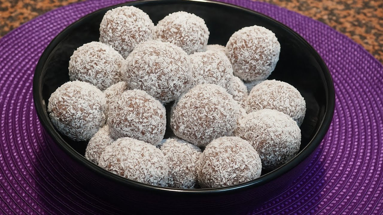 Εύκολα τρουφάκια καρύδας με 4 υλικά - Konstantina's kitchen