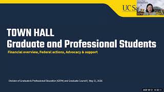 Spring 2026 Graduate & Professional Student Town Hall