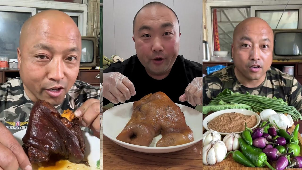 Yummy #125 : Eat roll belly braised pork belly 😋😋 #mukbang #eatingshow #porkbelly #food 