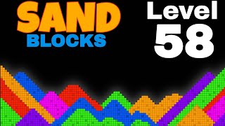 Sand Blocks level 58 walkthrough for Solution