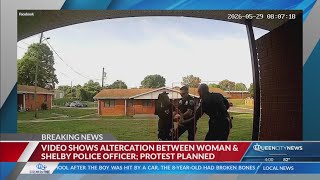 Viral video shows altercation between woman, Shelby Police officer