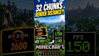 GTX 1050 Ti + Ryzen 5 2600 vs Minecraft 1080P Benchmark