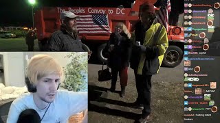 xQc reacts to channel5 news || The peoples convoy (1 hr long)