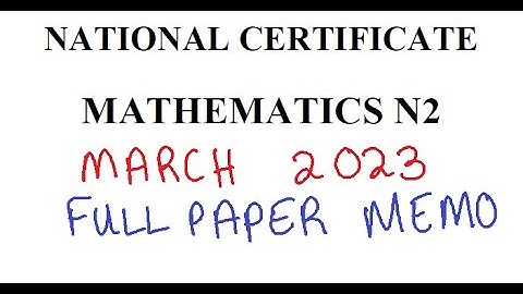 MATHEMATICS N2 MARCH 2023 MEMO @mathszoneafricanmotives