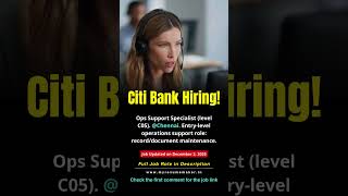 Ops Support Specialist at Citi Chennai — apply today for an operations role (posted Dec 2, 2025)