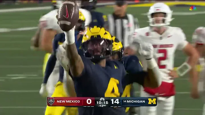 TJ Guy gets the INT vs. New Mexico | Michigan Football | 8/30/25