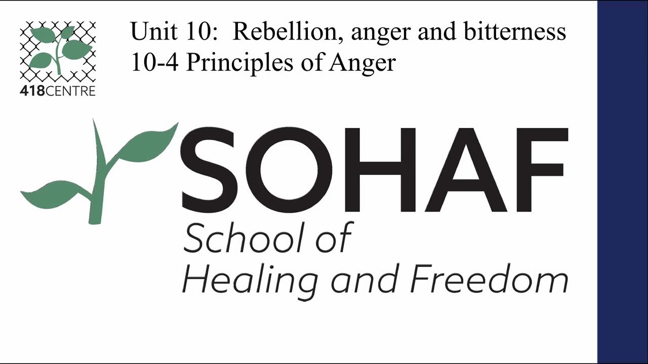10:4 SOHAF Rebellion, anger and bitterness: Principles of Anger