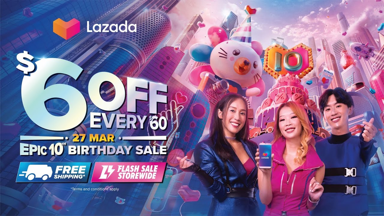 Lazada Epic 10th Birthday Sale on 27 March 