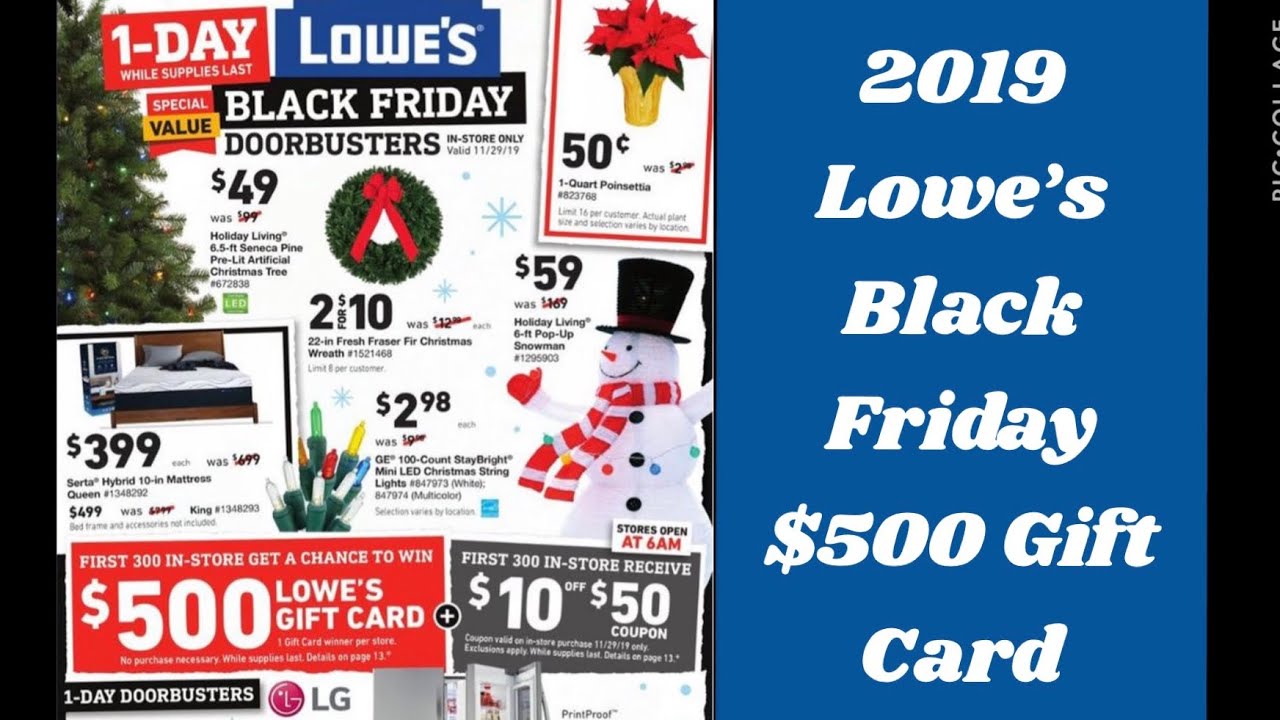 Black Friday Deals Lowe’s Till Supply Lasts || Don’t Miss || Black Friday DoorBusters 2019 - YouTube