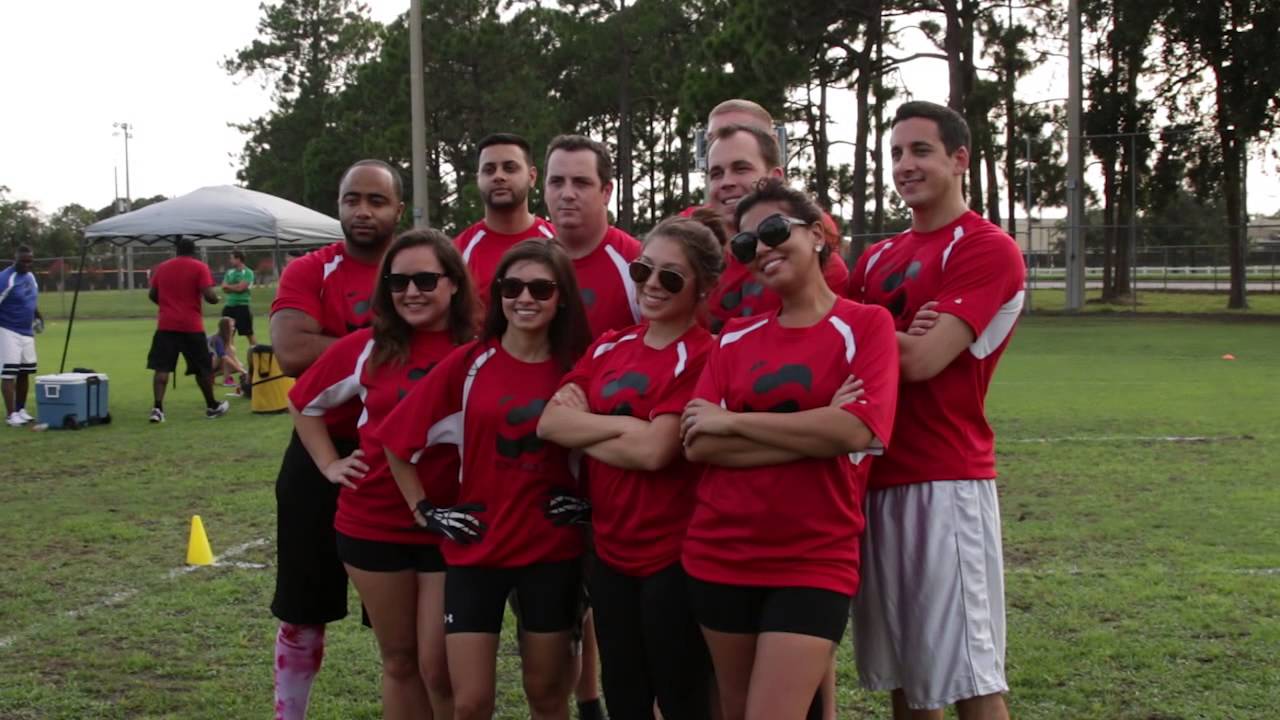 FlagFootbal 072814 BRoll Red Team taking picture 6