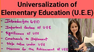 Universalization Of Elementary Education / B.Ed 1 / Contemporary India screenshot 4