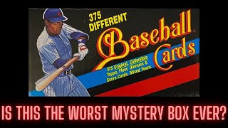 DO NOT WATCH THIS VIDEO! IS THIS THE WORST BASEBALL CARD MYSTERY BOX EVER