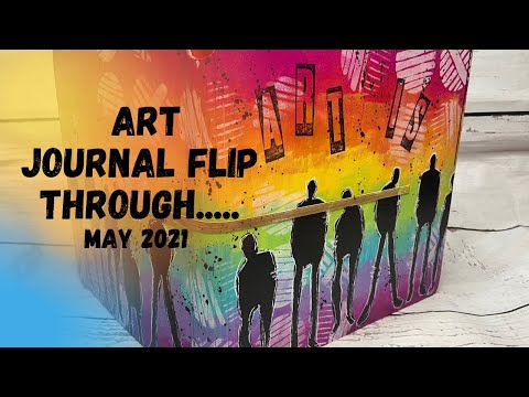 75 Ideas in an Art Journal - Dylusions Creative Journal Flip-Through 