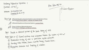 Ordinary Differential Equations - INTRO