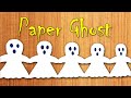 How to make paper ghost  halloween crafts  hbf arts  craft