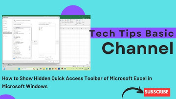 10 - How to Show Hidden Quick Access Toolbar of Microsoft Excel in Microsoft Windows #tips #excel
