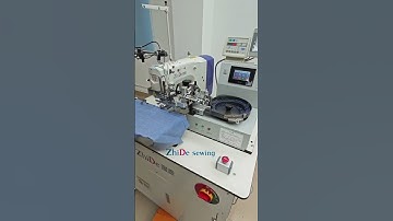 Zhide Automatic Polo Shirt Button Attaching Machine ZD-201  #automaticsewingmachine #knitfabric