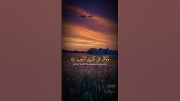 وَتَوَكَّلْ عَلَى الْعَزِيزِ الرَّحِيمِ .. سورة الشعراء، القآرئ: ياسر الدوسري