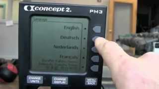 Language Change on a Concept2 PM3 or PM4