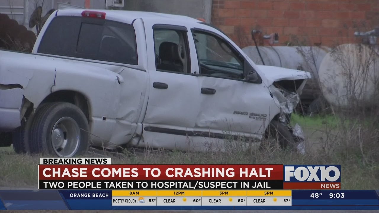 High-speed chase ends with crash in Summerdale - YouTube