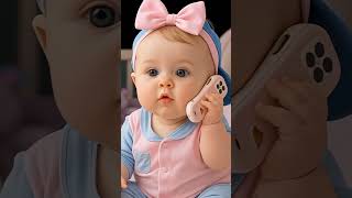 👶 Adorable Baby Talking with Papa on Phone 😍 | Cutest Baby Conversation Ever ❤️📞 #shorts #viral
