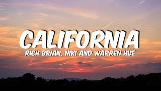 Rich Brian, Niki & Warren Hue - California (Lyrics)