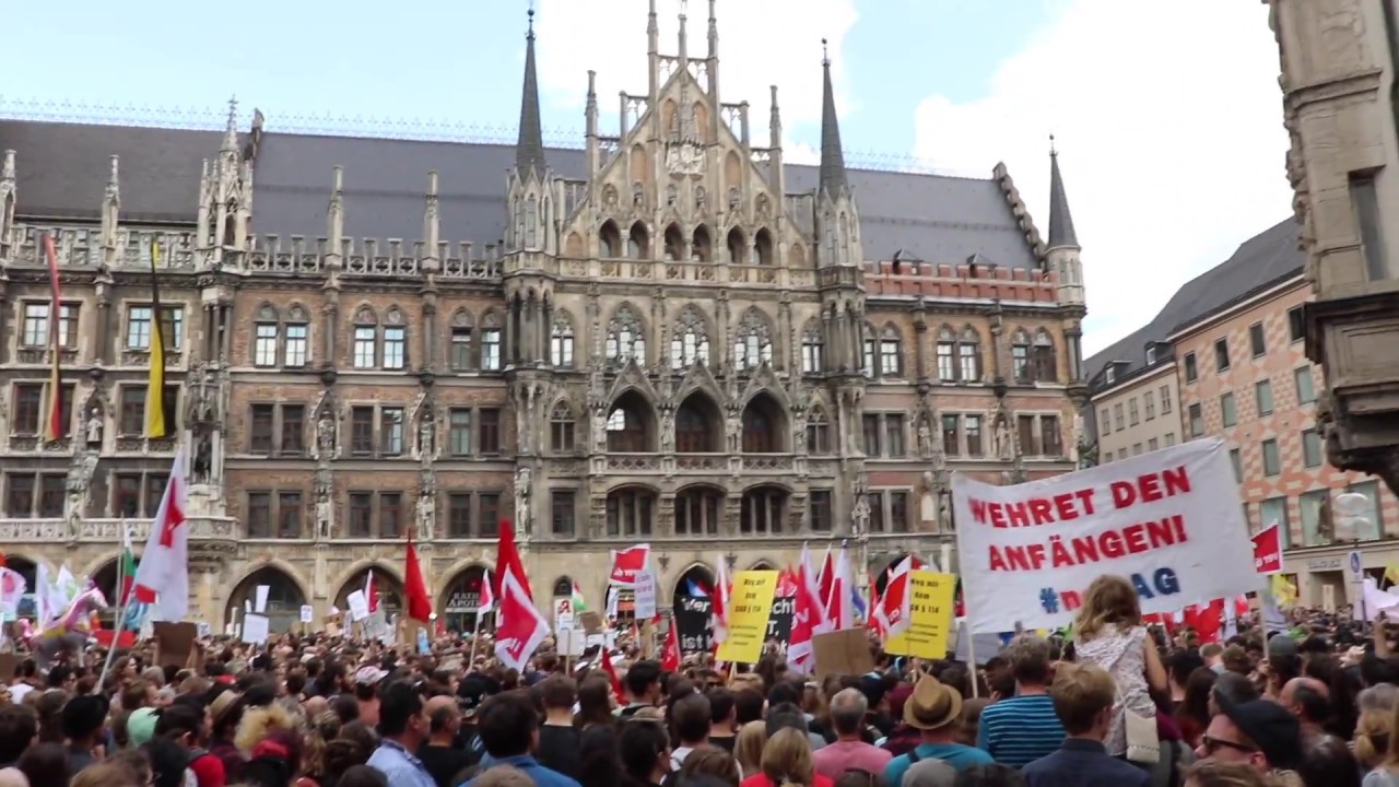 Demonstrationszug des „Bündnis NoPAG“ am 10.05.2018 in München