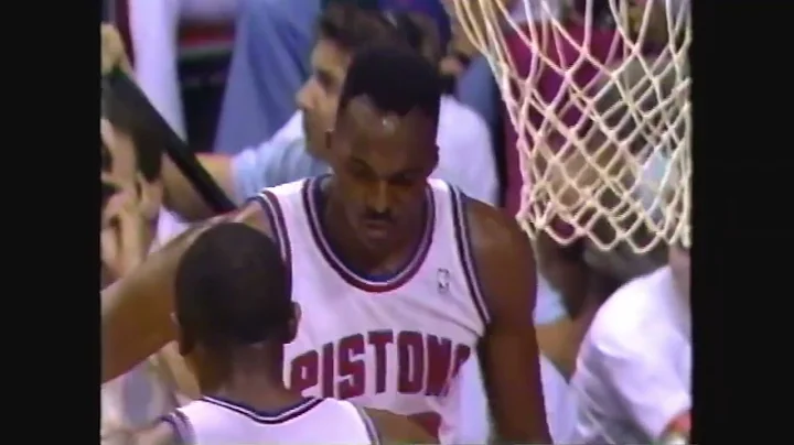 John Salley Dunks on Kevin Duckworth Then Sends Draen Petrovi's Shot into Space (1990 Finals)