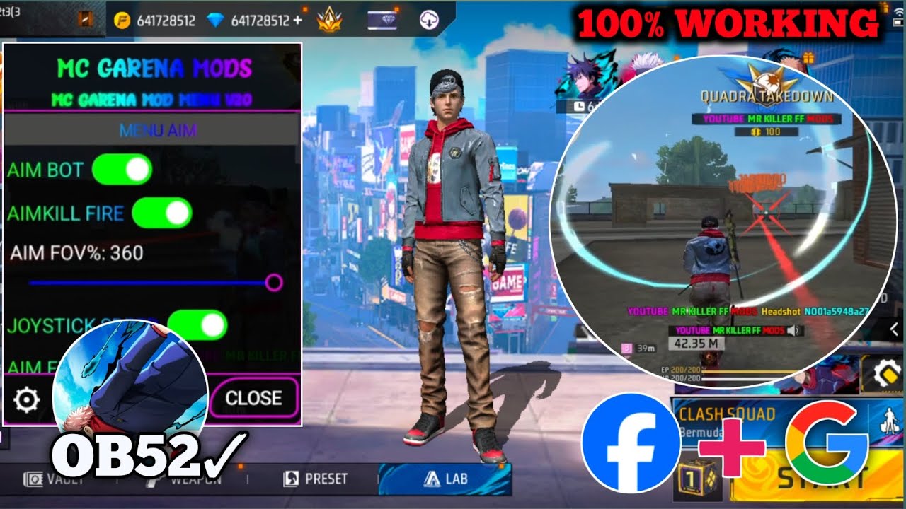 🔥 OB52 FREE FIRE MOD MENU 🔥 UNLIMITED DIAMOND HACK ⚡ FF MOD MENU APK 2025 🛑🔥