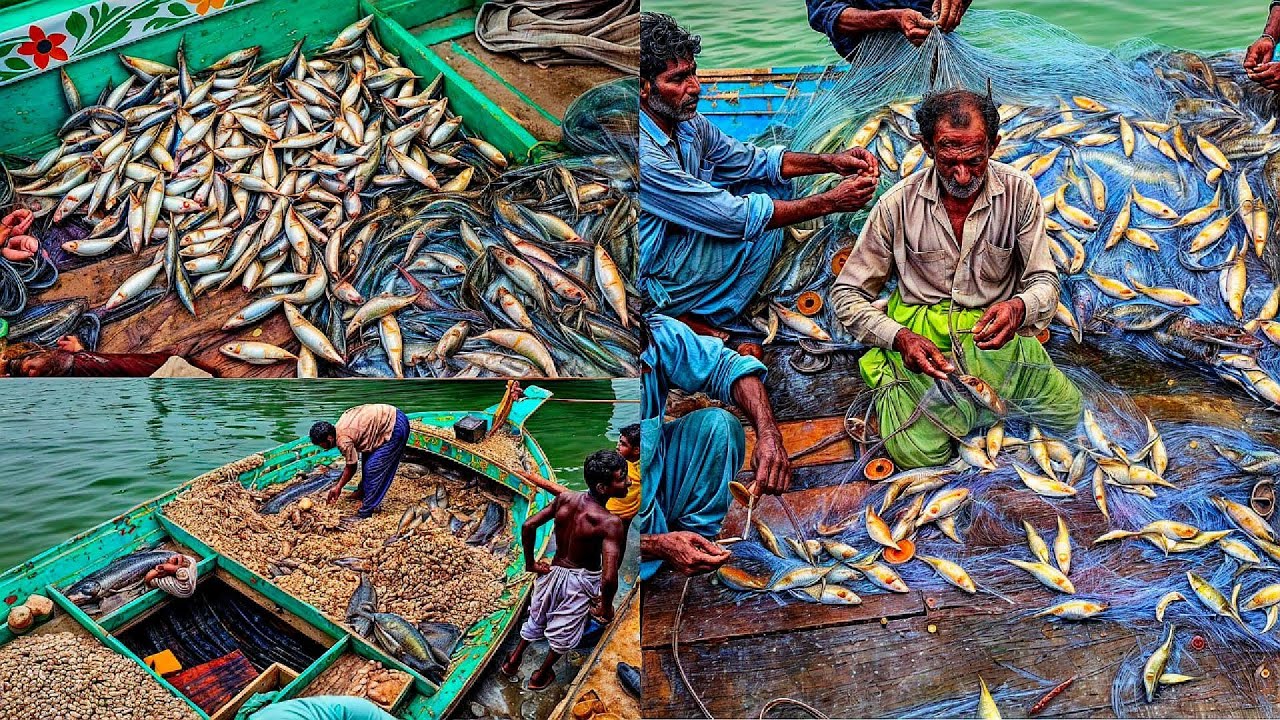 fishing boat Mix Fish fisher man and how - YouTube