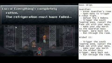 Chrono Trigger Speed Run Tutorial: Guardian and Nizbel II skips
