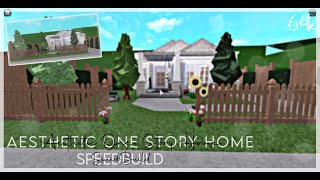ROBLOX BLOXBURG | Aesthetic One Story Home 64k | Tour   Speedbuild