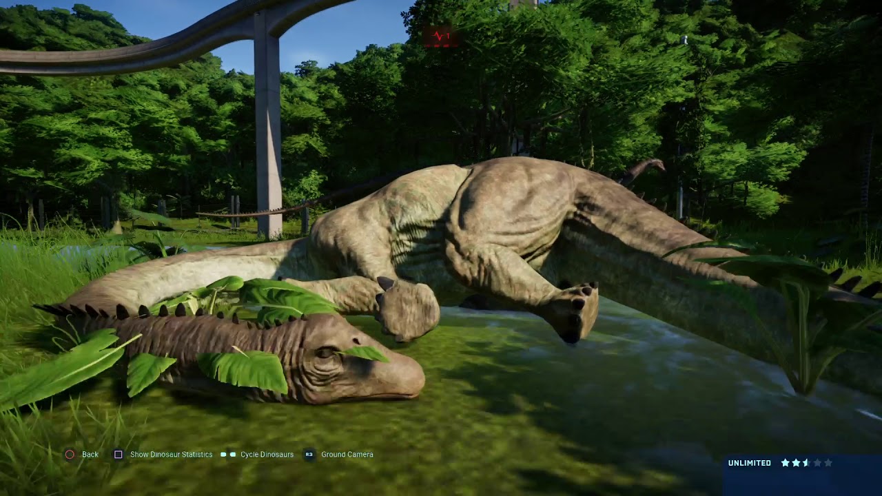 Jurassic World Evolution Diplodocus sleeping behaviour YouTube