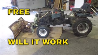 FREE SNOW PLOW FOR THE CRAFTSMAN GT AKA REDNECK TRACTOR