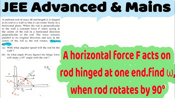 28) A Rod of mass m & length L is about vertical axis passing through one end.A