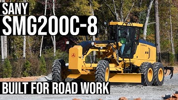 Sany SMG200C-8 Motor Grader Purpose-Built for Road Jobs With Simplified Feature Set | Quick Look