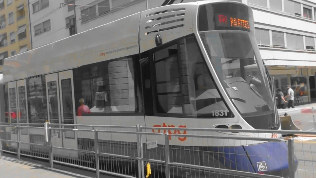 Geneva Electric Tram Spotting at Geneva Switzerland
