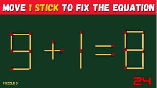 Move 1 Stick To Fix The Equation🔥 Matchstick Puzzle🚀 screenshot 4