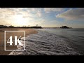 ASMR 🎧 Santa Monica Beach Sunrise Walk 🌅 3D Binaural Ocean Wave Sound 🌊