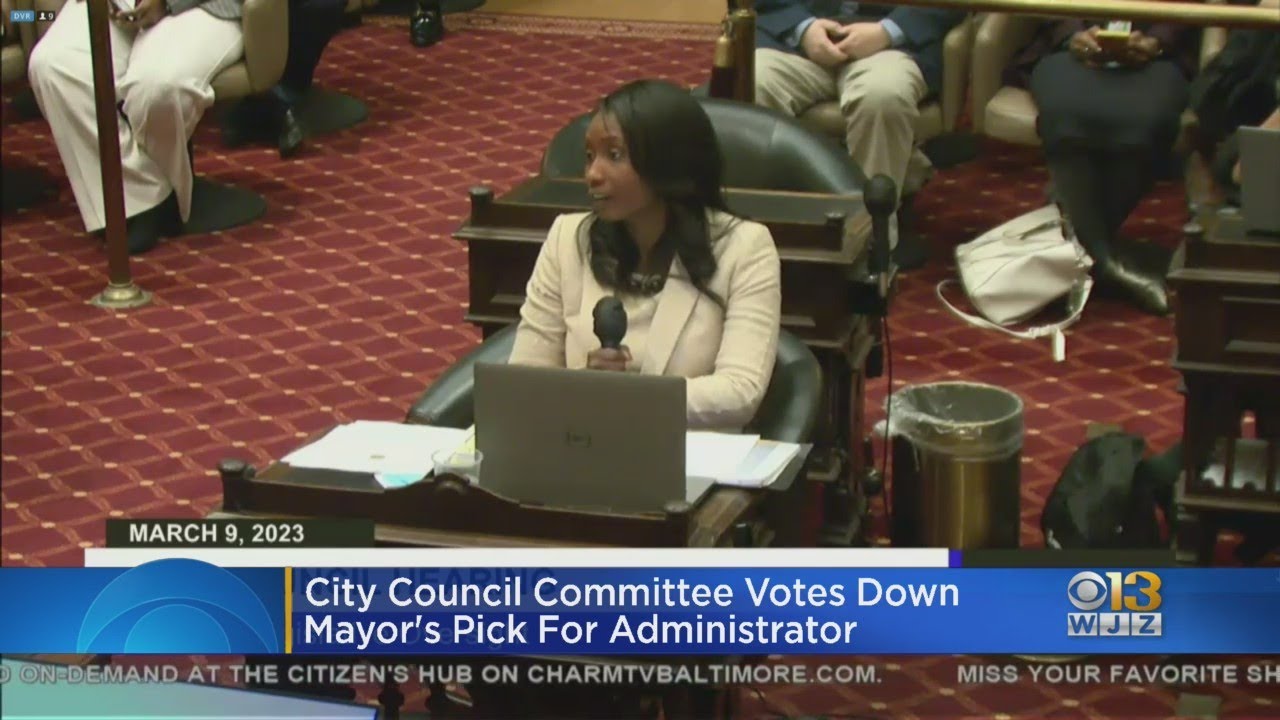Baltimore City Council committee votes down Mayor Scott's pick for administrator