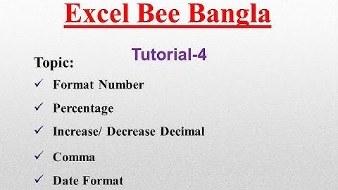 Number Format: Comma, Percentage, Decimal