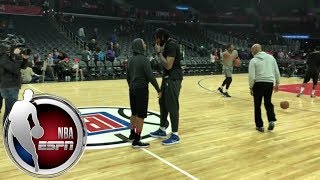 Chris Paul warms up, speaks with Clippers ex-teammates and fans | ESPN